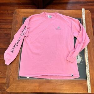 Simply Southern Long Sleeved T-Shirt XL Pink "Let all that you do be done in lov